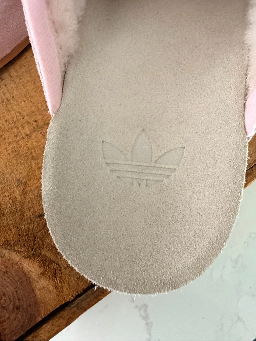 Women’s adidas Pink Suede Slide Slippers - Picture 5 of 5